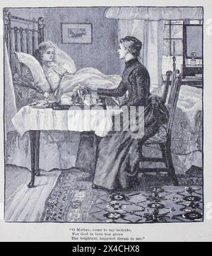 Ô mère, viens à mon chevet, car Dieu dans l'amour a giyen le rêve le plus brillant et le plus heureux pour moi. Tiré de Golden Links in the Chain That Connects Mother, Home and Heaven édité par MRS J. P. Newman ; [Angeline Ensign Newman] Banque D'Images