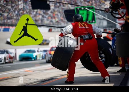 Dover, de, États-Unis. 28 avril 2024. Tyler Reddick court pour le WÃ¼rth 400 à Douvres, DE, États-Unis. (Crédit image : © Stephen A. Arce action Sports Ph/ASP) USAGE ÉDITORIAL SEULEMENT! Non destiné à UN USAGE commercial ! Banque D'Images