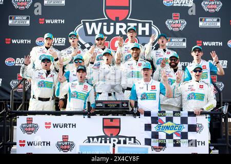 Dover, de, États-Unis. 28 avril 2024. Denny Hamlin remporte le WÃ¼rth 400 à Douvres, DE, USA. (Crédit image : © Stephen A. Arce action Sports Ph/ASP) USAGE ÉDITORIAL SEULEMENT! Non destiné à UN USAGE commercial ! Banque D'Images