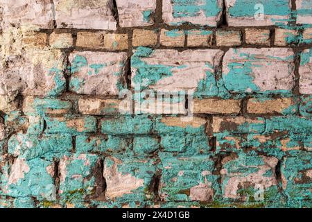 Manshiyat Naser, Garbage City, le Caire, Égypte. Mur de briques sur un bâtiment. Banque D'Images