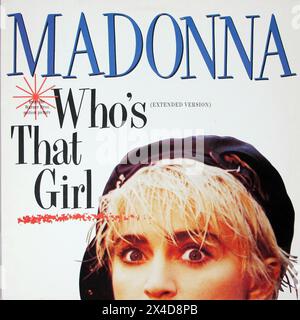 MADONNA du film Who's That Girl de Warner Bros. (VERSION ÉTENDUE) - couverture de disque vinyle vintage Banque D'Images