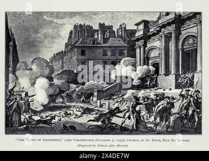 'The whiff of Grapeshot', 13e Vendemiaire (5 octobre 1795), Église de Roch, Rue est honoré de 'la Révolution française de l'âge de Louis 14 à la venue de Napoléon' par Wheeler, Harold Felix Baker, publié en 1913 Banque D'Images