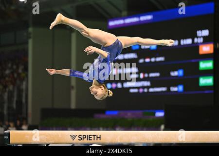 Rimini, Italie. 02 mai 2024. D'AMATO Asia (ITA) Beam pendant les Championnats d'Europe de gymnastique artistique - femmes, gymnastique à Rimini, Italie, mai 02 2024 crédit : Agence photo indépendante/Alamy Live News Banque D'Images