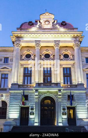 Roumanie, Bucarest. Hôpital Coltea. Architecture byzantine. Tour d'horloge. Banque D'Images