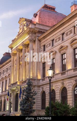 Roumanie, Bucarest. Hôpital Coltea. Architecture byzantine. Tour d'horloge. Banque D'Images