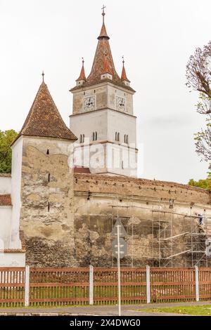 Roumanie, Transylvanie. Citadelle Rasnov. Extérieur fortifié classé au patrimoine mondial de l'UNESCO. Banque D'Images