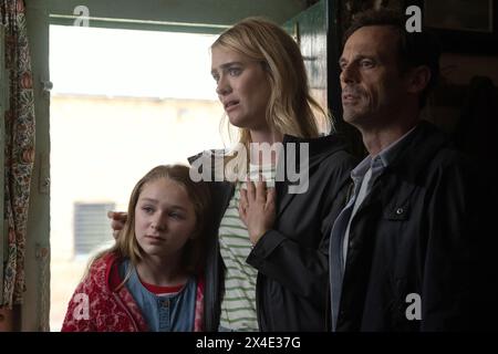 Talk No Evil Scoot McNairy, Alix West Lefler & Mackenzie Davis Banque D'Images