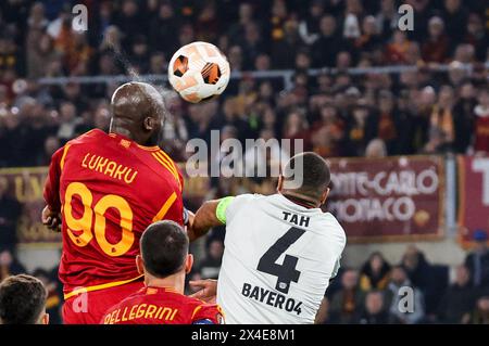 Roma, Lazio, ITALIE. 2 mai 2024. 02/05/2024 Rome, stade Olympique, match de football valable pour la demi-finale de l'Europa League 2023/24 entre AS Roma vs Bayer Leverkusen. Sur la photo : Romelu Lukaku (crédit image : © Fabio Sasso/ZUMA Press Wire) USAGE ÉDITORIAL SEULEMENT! Non destiné à UN USAGE commercial ! Banque D'Images