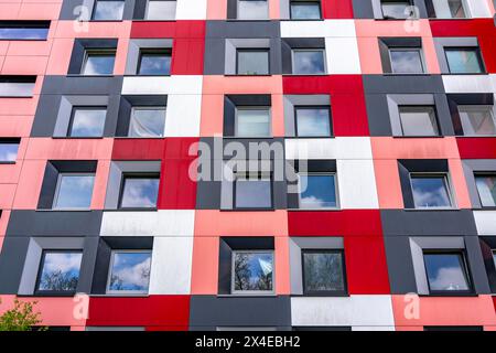 Résidence étudiante du Studierendenwerk Essen-Duisburg à Essen, plus de 310 chambres meublées sont louées à des étudiants, NRW, Allemagne Banque D'Images