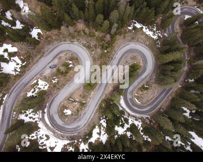 Snake Road à Passo Giau dans les Dolomites Alpes italiennes Banque D'Images