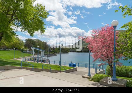 Chelan Riverwalk Park, État de Washington Banque D'Images