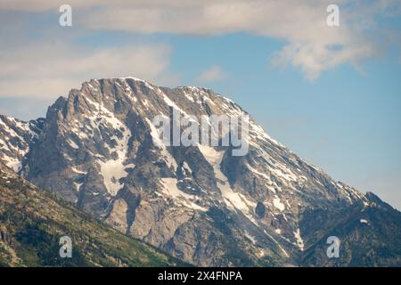 Paysage de montagnes enneigées dans le parc national de Grand Teton dans le Wyoming, États-Unis Banque D'Images