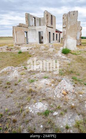 Les ruines de l'hôpital Post du site historique national de Fort Laramie, du poste de traite, du site diplomatique et de l'installation militaire dans le Wyoming, aux États-Unis Banque D'Images