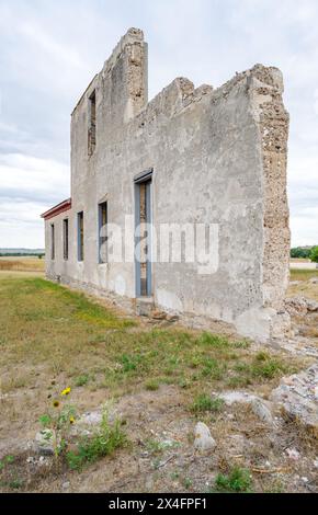 Les ruines de l'hôpital Post du site historique national de Fort Laramie, du poste de traite, du site diplomatique et de l'installation militaire dans le Wyoming, aux États-Unis Banque D'Images