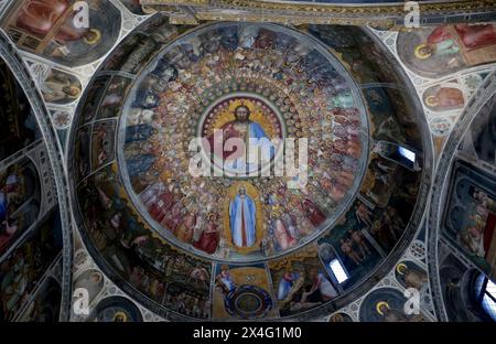 PADOUE, ITALIE- 2 MARS 2024 : Baptistère de la Cathédrale, les fresques inspirées des scènes de l'ancien et du Nouveau Testament chef d'œuvre de Giusto de' Menabuoi c Banque D'Images