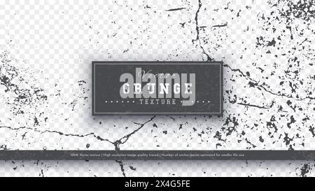 6 textures de fissure grunge. Arrière-plan vectoriel. Ajout de style et d'usure vintage aux illustrations et objets Illustration de Vecteur