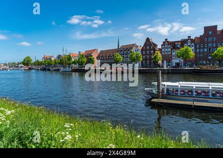 Paysage urbain de la ville médiévale de Lübeck Banque D'Images