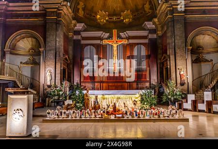 Basilique autel Crèche Saint Pothin Eglise Lyon France Banque D'Images