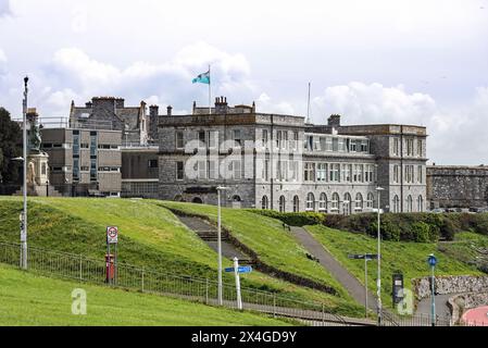 Les locaux de la National Marine Biological Association au laboratoire, Citadel Hill, à l'extrémité est de Plymouth Hoe Banque D'Images