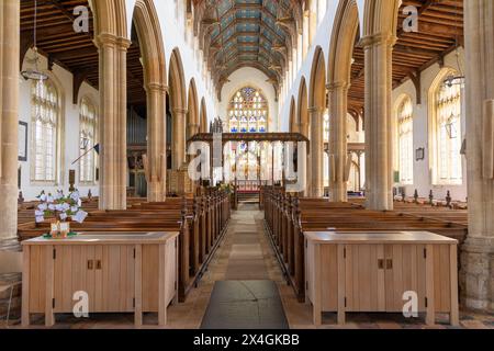 Intérieur de l'église de St Edmund, Southwold, Suffolk. ROYAUME-UNI Banque D'Images