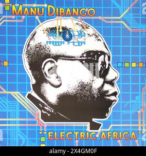 MANU DIBANGO ELECTRIC AFRICA - couverture de disque vinyle vintage Banque D'Images