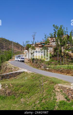 Beau village de Mian City Mingora Swat, Pakistan. Banque D'Images