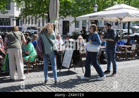 Copenhague/ Danemark/03 mai 2024/repas et boissons à l'extérieur, café et gâteaux sur hojbro plads et stroget dans la capitale danoise. (Photo. Francis Joseph Dean/Dean Pictures)( pas pour usage commercial ) Banque D'Images