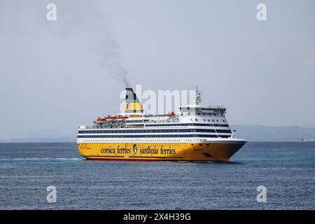 Nice, France - 26 août 2023 : ferry qui va de Nice à la Corse et à la Sardaigne Banque D'Images