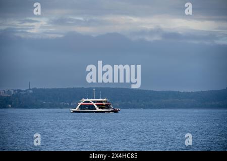 Service de ferry sur le lac konstanz à Meersburg Banque D'Images