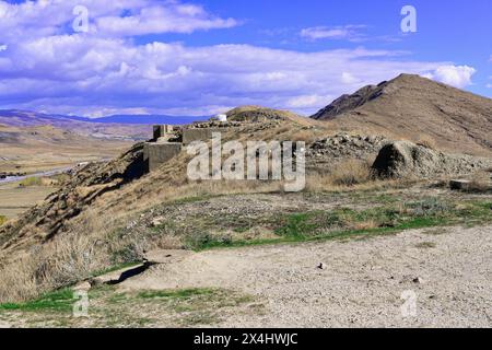 Ruines de la citadelle urartienne de Cavustepe, Van, Turquie Banque D'Images