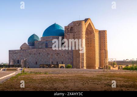 Le mausolée de Khoja Ahmed Yasawi dans la ville du Turkestan, au Kazakhstan. Banque D'Images