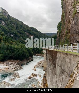 Piedra Del Gato, Carretera Austral, El Lobo, Cisnes, Aysen, Chili Banque D'Images