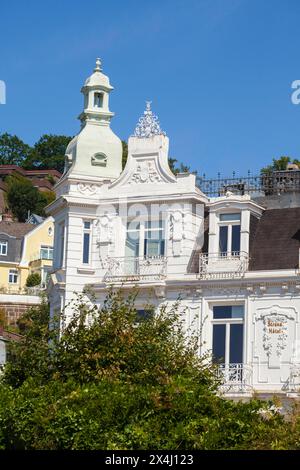 Villa dans le Treppenviertel, immeuble résidentiel, quartier Blankenese, Hambourg, Allemagne Banque D'Images