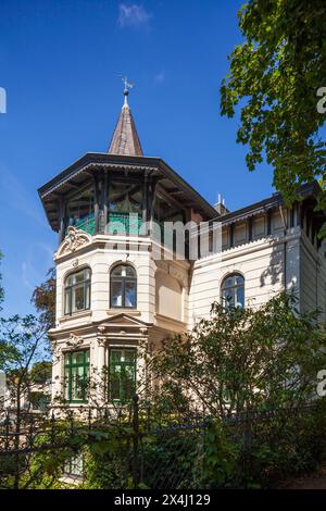 Villa dans le Treppenviertel, immeuble résidentiel, quartier Blankenese, Hambourg, Allemagne Banque D'Images