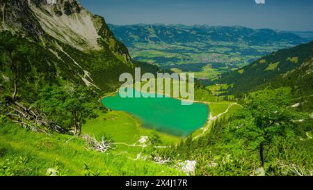 Unterer Gaisalpsee, Allgaeu Alpes, Allgaeu, Bavière, Allemagne Banque D'Images