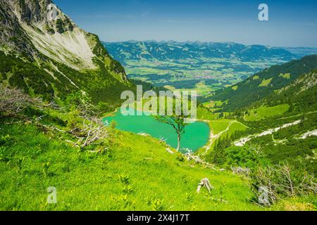 Unterer Gaisalpsee, Allgaeu Alpes, Allgaeu, Bavière, Allemagne Banque D'Images