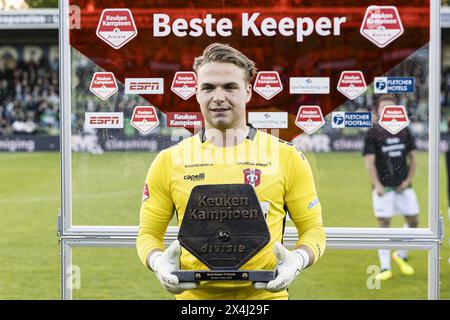 Dordrecht, pays-Bas. 03 mai 2024. DORDRECHT - 03-05-2024. Stade M-scores. Keuken Kampioen Divisie, KKD. FC Dordrecht - Willem II. crédit : Pro Shots/Alamy Live News Banque D'Images