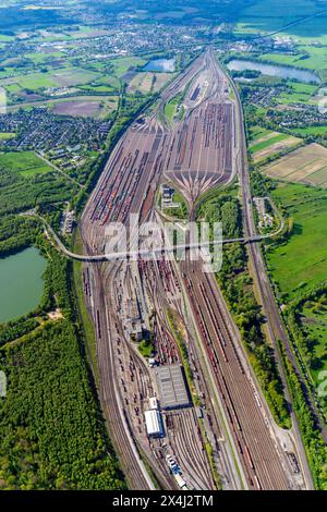 Vue aérienne, triage de Maschen, chemin de fer, chemin de fer de marchandises, Maschen, basse-Saxe Banque D'Images