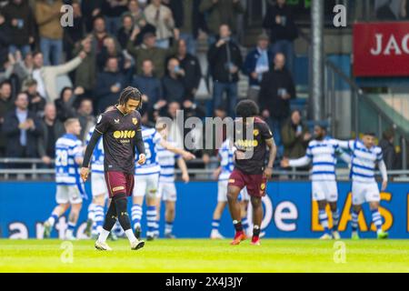 Doetinchem, pays-Bas. 03 mai 2024. DOETINCHEM, Stadium Vijverberg, 03-05-2024, saison 2023/2024, Dutch Keuken Kampioen Divisie pendant le match de Graafschap vs Jong FC Utrecht joueur du FC Utrecht Adrian Blake a déçu après 1-0 crédit : Pro Shots/Alamy Live News Banque D'Images