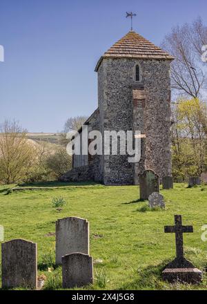 Église St Botolph, South Downs Banque D'Images