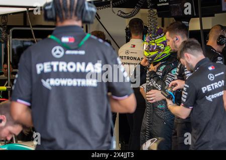 Miami Gardens, Floride, États-Unis. 3 mai 2024. Qualification sprint. Paddock & Team garage, F1 Miami GP à Miami Autodrome à Miami Gardens, Floride, États-Unis. Crédit : Yaroslav Sabitov/YES Market Media/Alamy Live News. Banque D'Images