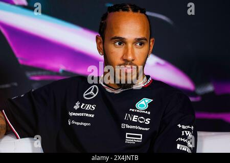 Miami, États-Unis. 02 mai 2024. 02.05.2024, Miami International Autodrome, Miami, formule 1 Crypto.com Miami Grand Prix, photo Lewis Hamilton (GBR), Mercedes-AMG Petronas Formula One Team crédit : dpa/Alamy Live News Banque D'Images