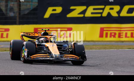 Circuit de Suzuka, 6 avril 2024 : Lando Norris (GBR) de McLaren lors du Grand Prix de formule 1 du Japon 2024. Banque D'Images