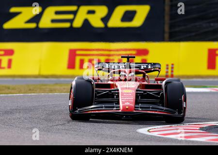 Circuit de Suzuka, 6 avril 2024 : Charles Leclerc (MCO) de Ferrari lors du Grand Prix de formule 1 du Japon 2024. Banque D'Images