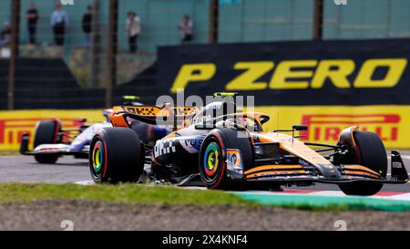 Circuit de Suzuka, 6 avril 2024 : Lando Norris (GBR) de McLaren lors du Grand Prix de formule 1 du Japon 2024. Banque D'Images