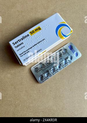 Les comprimés de sertraline Banque D'Images