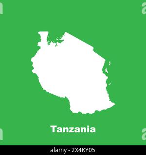 Icône de carte de Tanzanie, conception de modèle d'illustration vectorielle Illustration de Vecteur