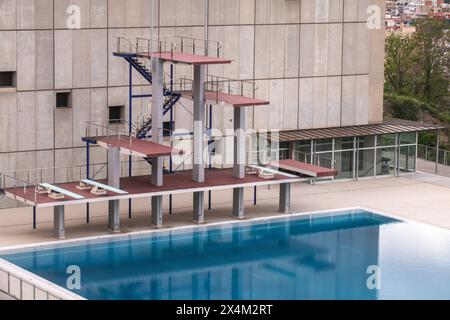 Piscinas municipales de Montjuïc, Barcelone, 2024. Photographe : ALE Espaliat Banque D'Images