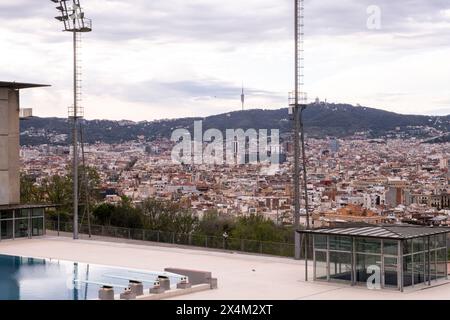 Piscinas municipales de Montjuïc, Barcelone, 2024. Photographe : ALE Espaliat Banque D'Images