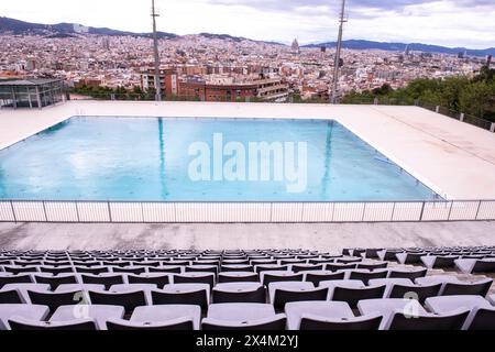 Piscinas municipales de Montjuïc, Barcelone, 2024. Photographe : ALE Espaliat Banque D'Images